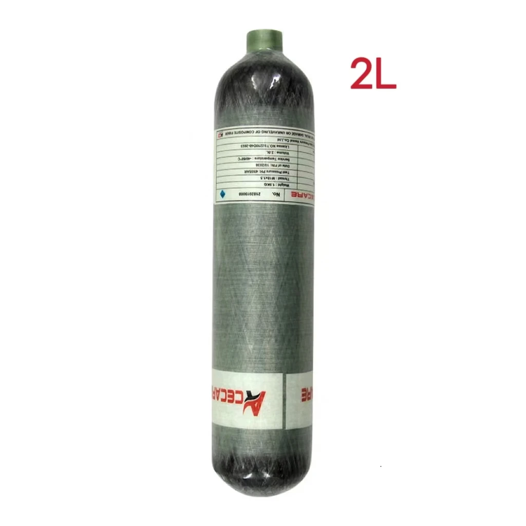 ACECARE  2L Carbon Fiber Cylinder 4500Psi 300Bar 30Mpa  HPA Air Bottle Mini Scuba Diving Tank for Firefighting Diving M18*1.5