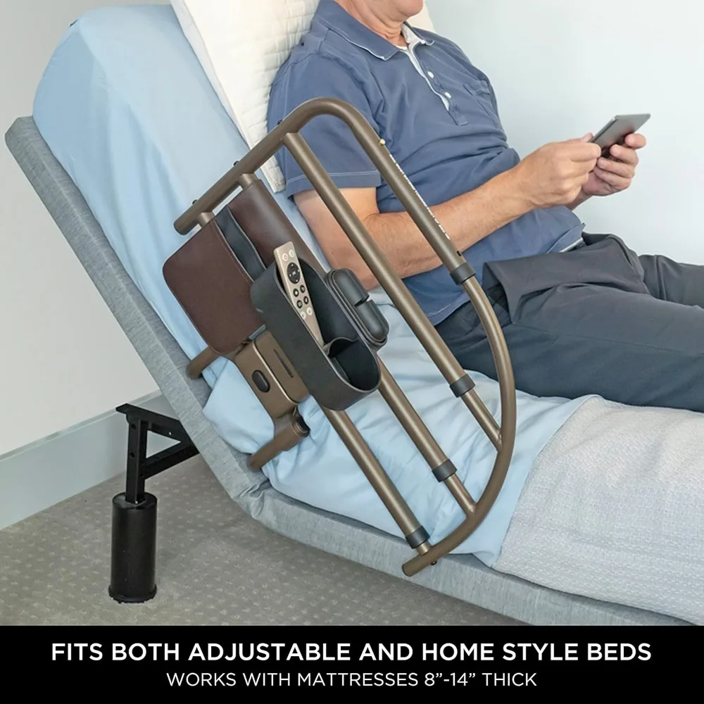 Trilho de cama extensível Freedom Click Punho de cama removível para idosos, seguro e fácil de usar, Trilho de assistência ajustável para idosos