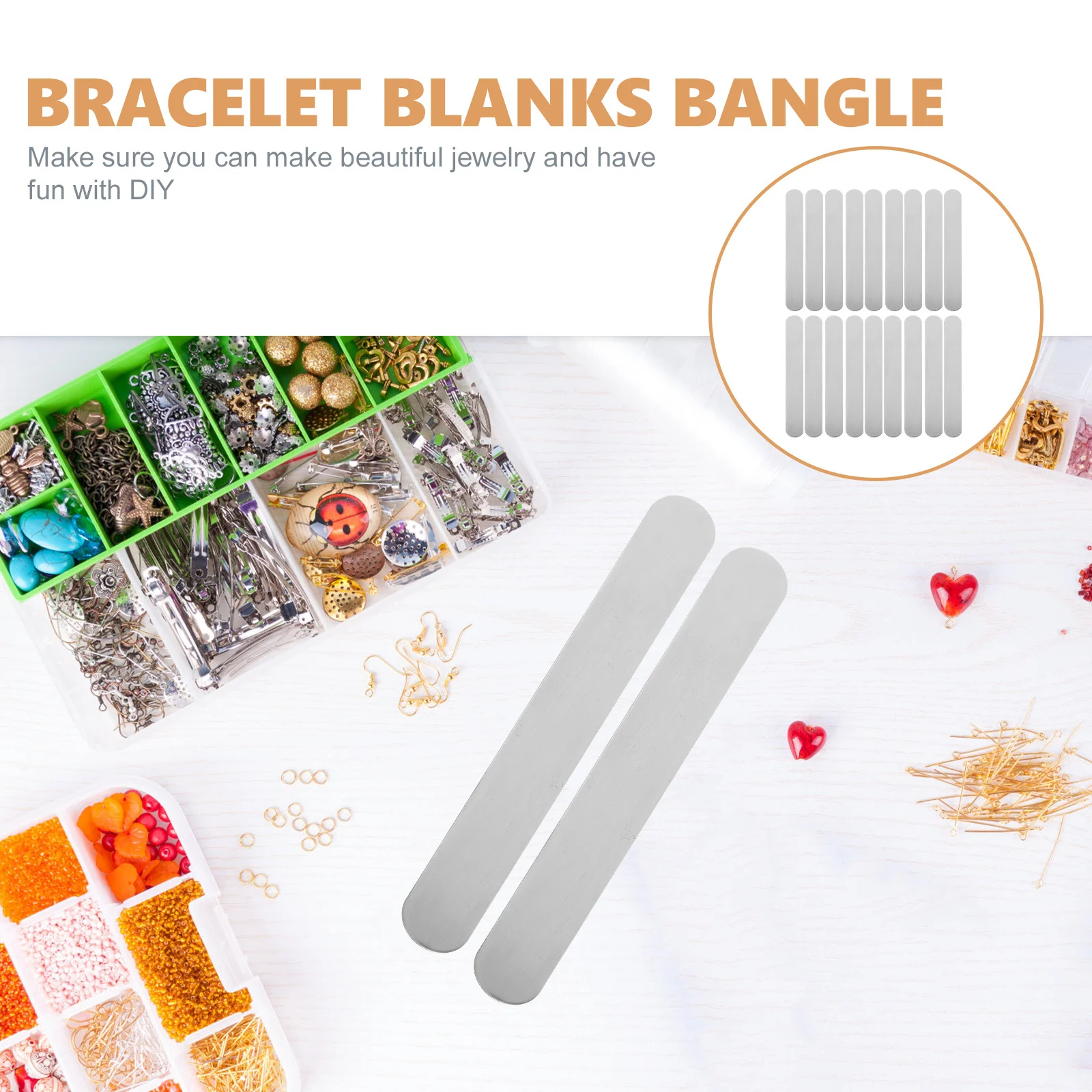 18Pcs Stainless Steel Bracelet Blanks Cuff Curved Blank Bracelets DIY Jewelry Making Supplies Stamping Engraving Accessories