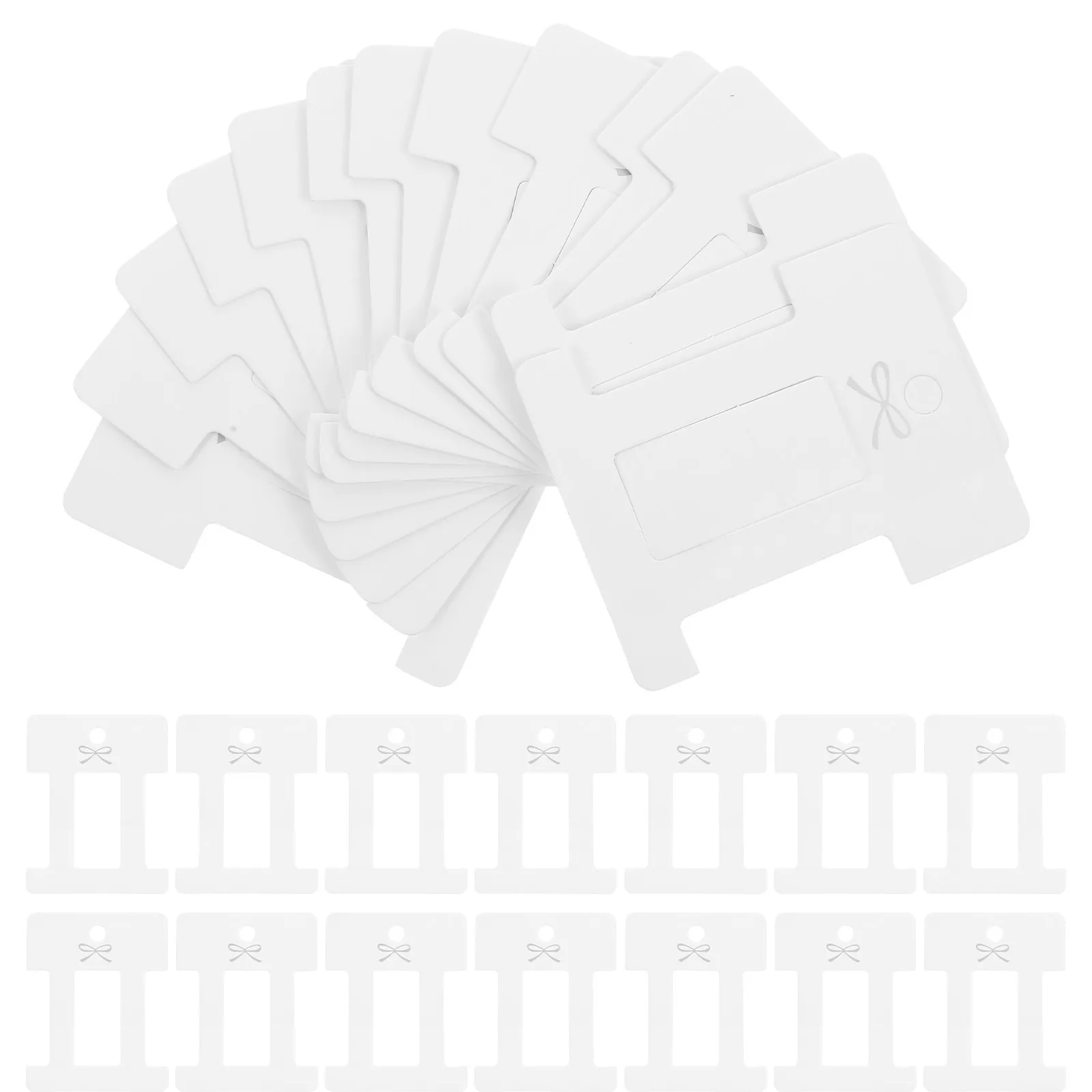 

100Pcs Hair Clip Display Cards Premium Ivory Card Stock for Hair Bows Barrettes Hairpins Jewelry Organization Retail Display