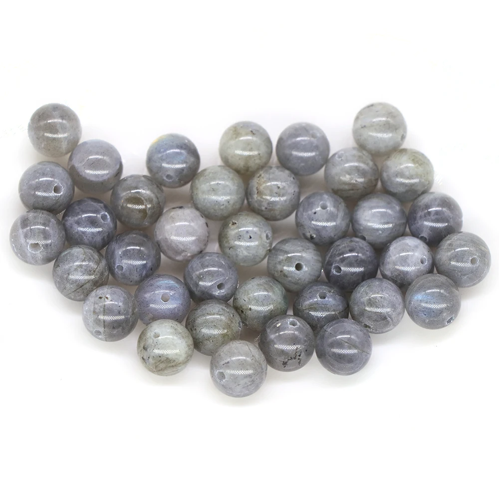 Natural Labradorite Stone Round Loose Spacer Beads For Jewelry Making DIY Bracelet Necklace Ear Studs Accessories 4/6/8/10mm