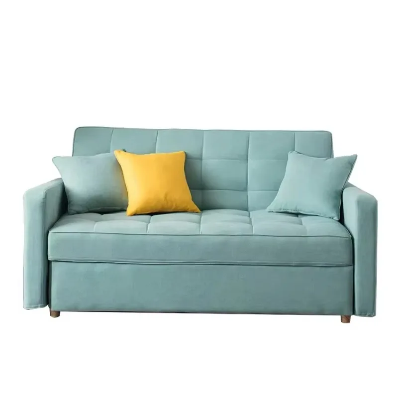 Modern minimalist double latex fabric sofa bed living room school hotel bedroom apartment