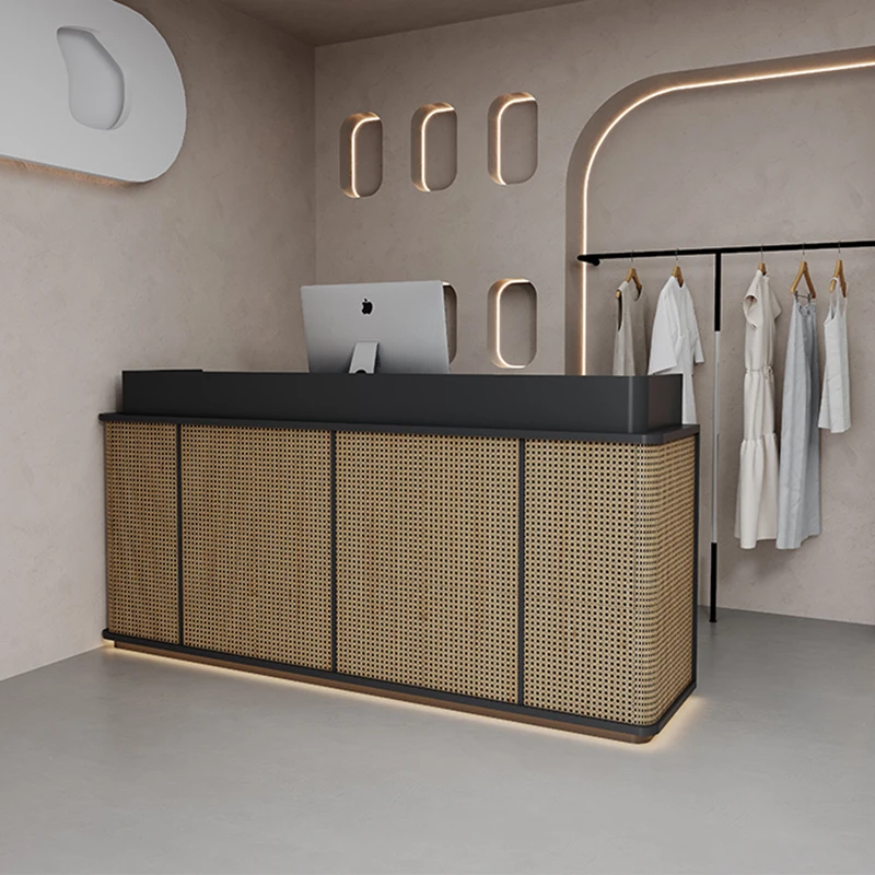 Aesthetic Center Decor Counter Table Cheap Desk Help Lectern Simple Reception Salon Modern Bank Recepcja Office Furniture Long