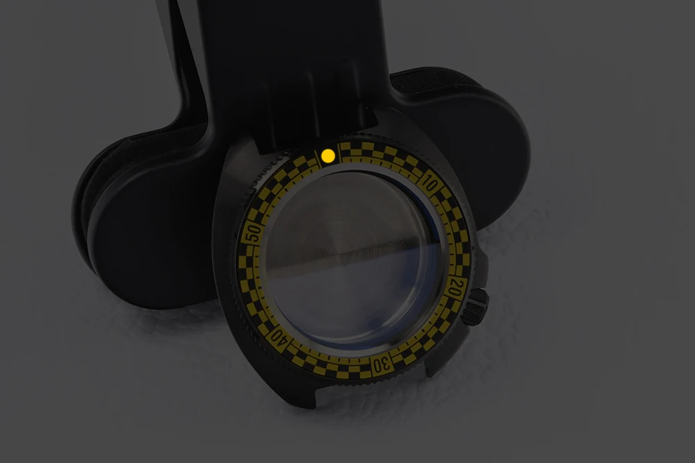 PVD Abalone Diver Uhrengehäuse, 28,5 mm Zifferblatt, 4,2 Uhr, Saphirglas, Edelstahl, 20 ATM wasserdicht, für NH35/36/4R/6R Uhrwerk – Detail 4