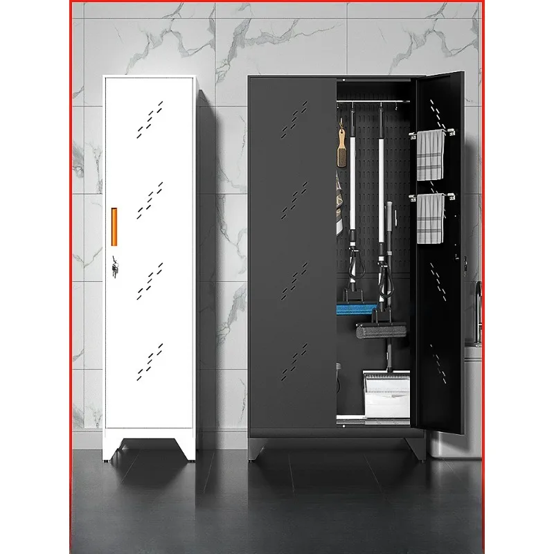 

Stainless steel cleaning cabinet tool storage cabinet mop broom cleaning cabinet household balcony outdoor locker home