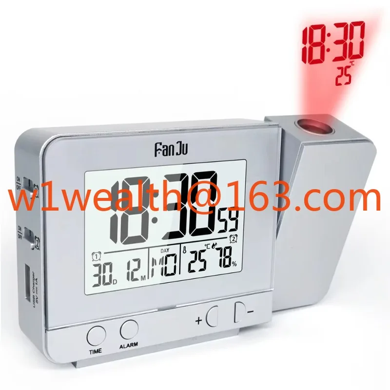 

Digital Projector Alarm Clock Electronic Watch Light Temperature Humidity Watch with Time Projection Alarm Clock