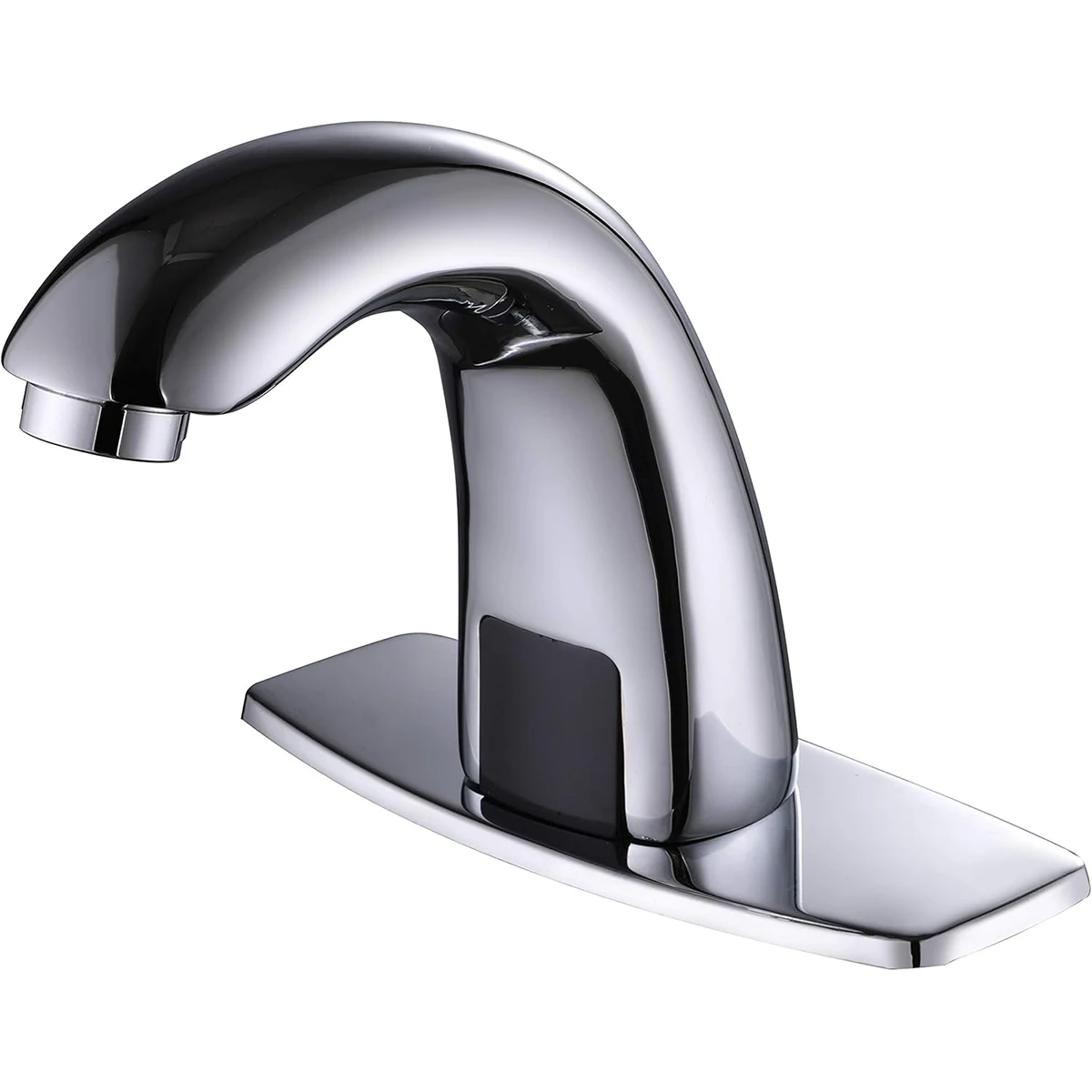 

Touchless Bathroom Sink Faucet, Sensor Bathroom Faucet with Hole Cover, Automatic Shut-Off