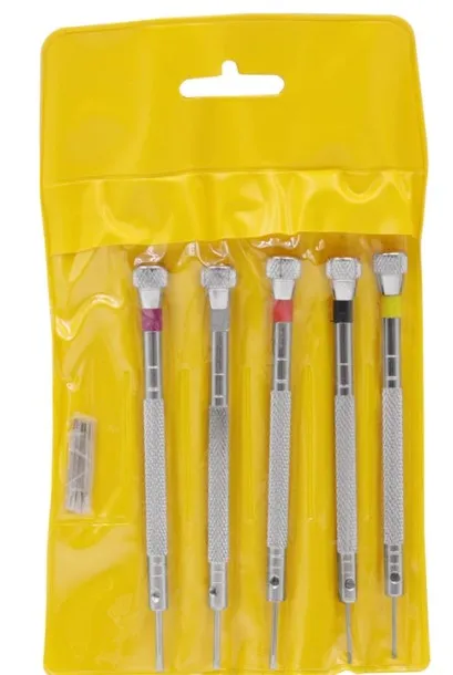 5 Stuks 0.6Mm-2.0Mm Horlogemakers Precisie Schroevendraaiers Horloge Bril Platte Mes Kleine Accessoires Reparatie Schroefgereedschap