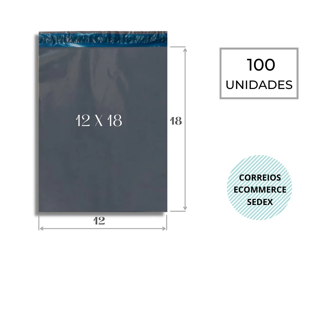 100 12X18 Envelopes-Inviolable-Eco Plastic with Lacre