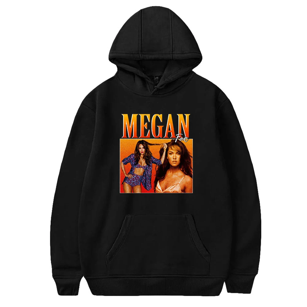 

Megan Fox Hoodie Unisex Long Sleeve Man Woman Sweatshirts Free Shipping Casual Style Youthful Star Hip Hop Clothes