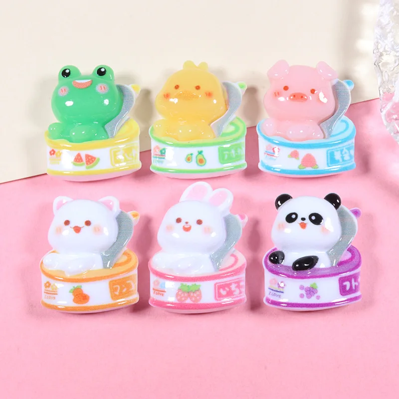 

100PCS Kawaii Cartoon Animal Panda Frog Flatback Resin DIY Scrapbooking Cabochon for Mini Headwear Accessories