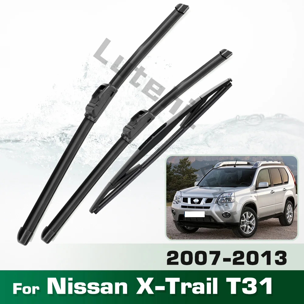 

For Nissan X-Trail T31 2007 - 2013 wiper Front & Rear Wiper Blades Set Windshield Windscreen Window Brushes 24"+16"+14"