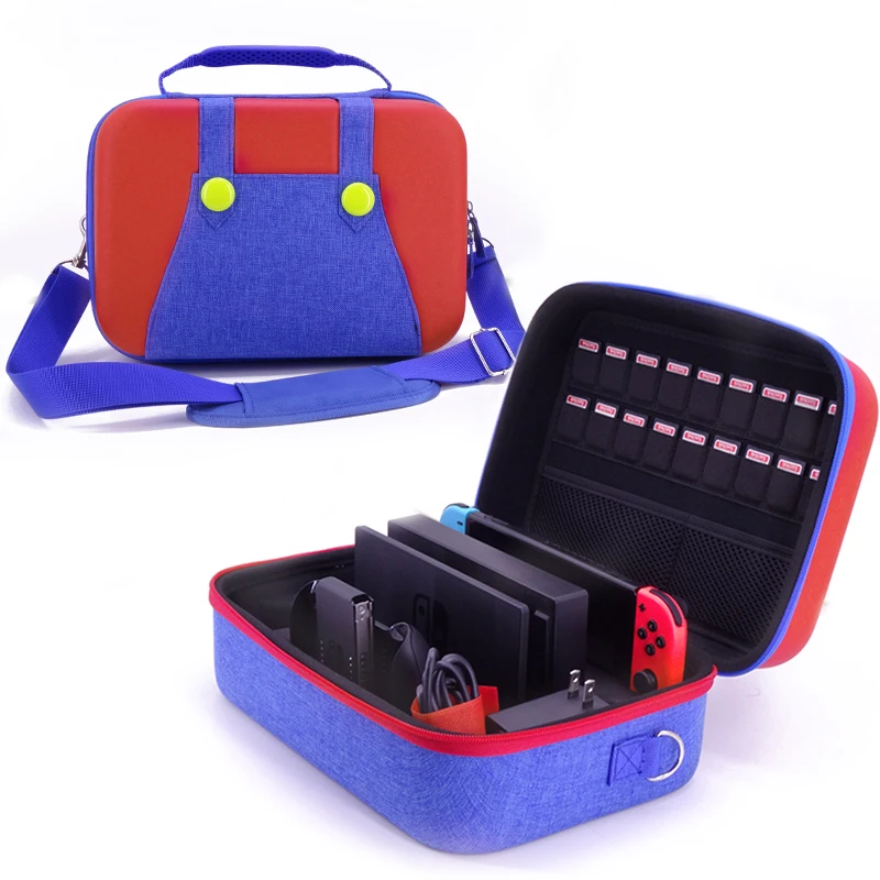 Scratch-proof Big Capacity Zipper EVA Hard Carrying Storage Bag Shoulder Case Shell for Switch Console Travel Protective Cover