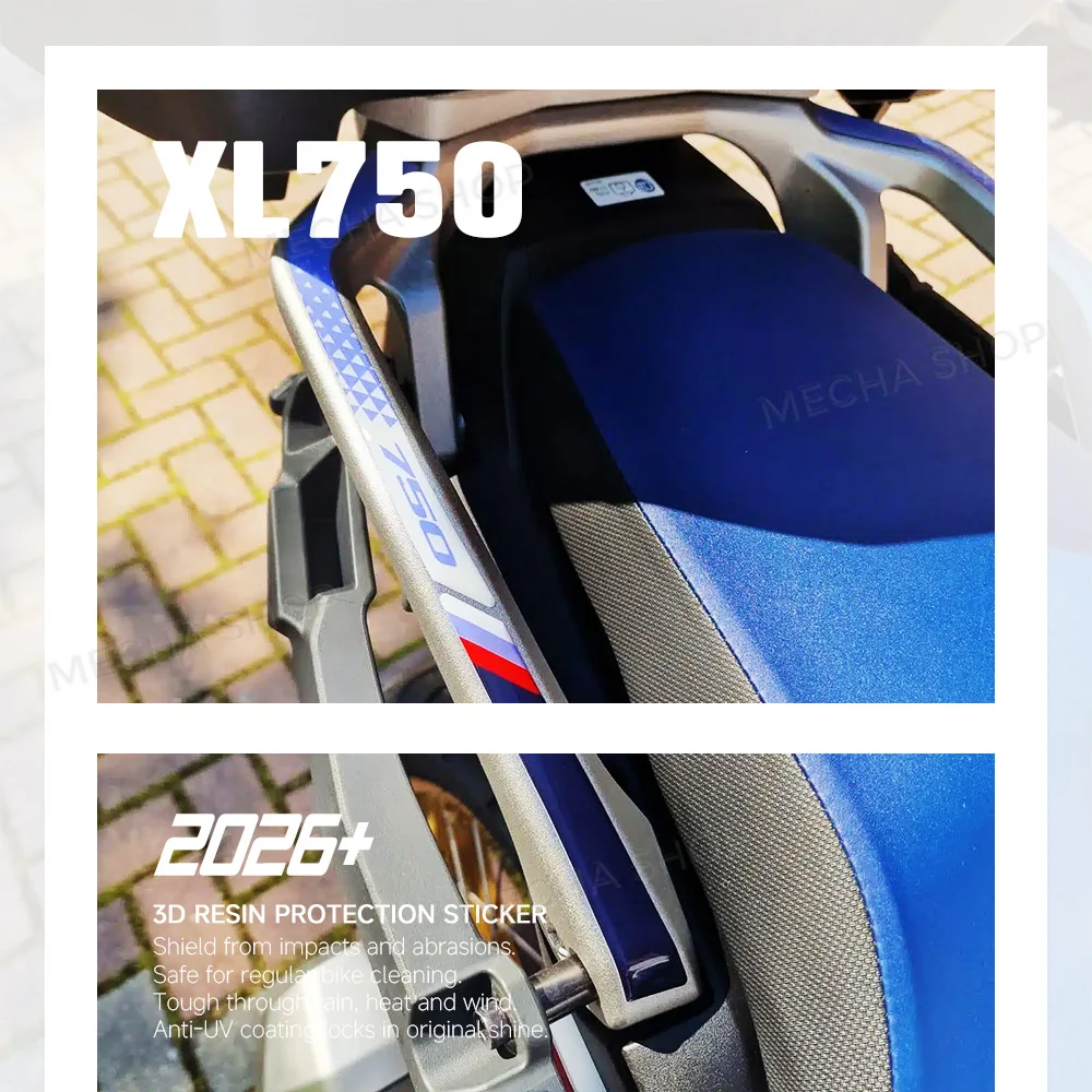

For Transalp XL750 2023 2024 2025 2026 Accessories 3D Resin Decal Kit Waterproof Passenger Armrest