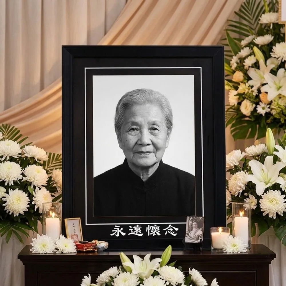 Durable Rectangular Memorial Photo Frame Deceased Classic Display Holders Vintage Picture Storage Frame Wall Mounting