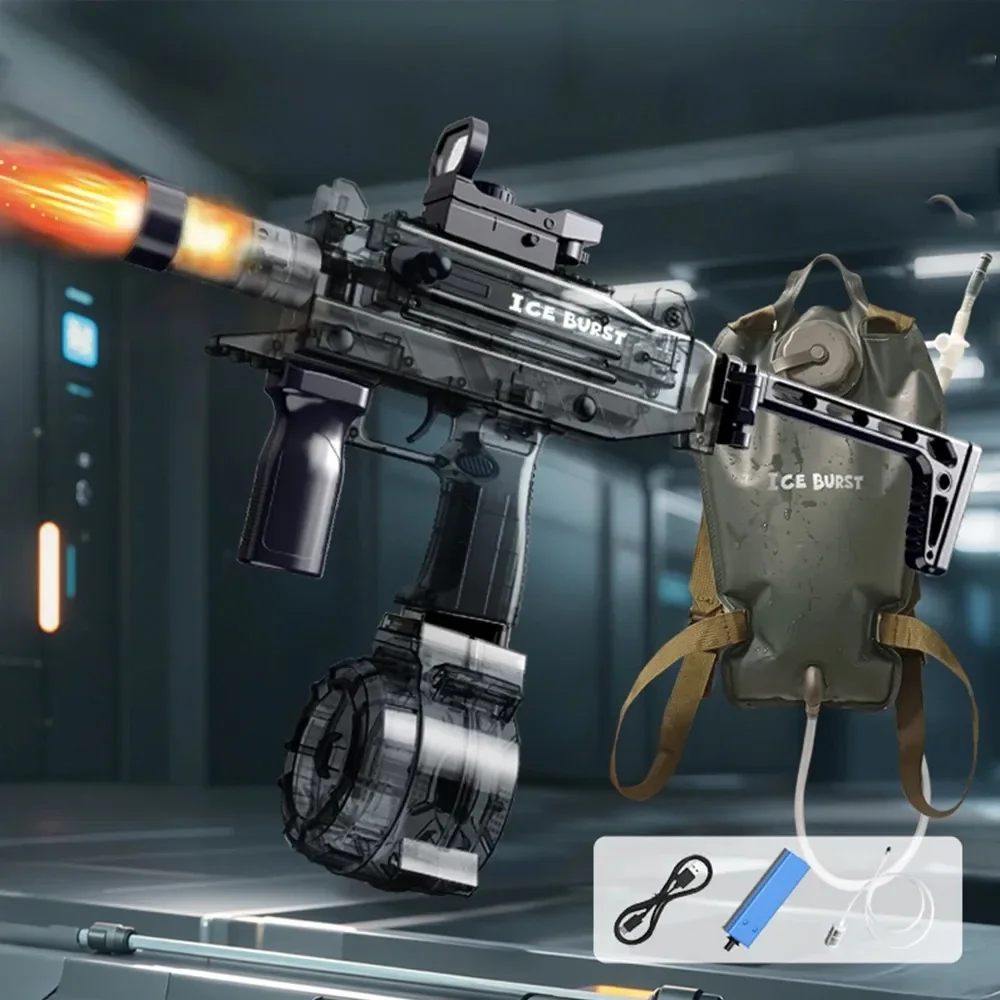 Pistolet à eau électrique continu automatique à grande vitesse, pistolets à gicler automatiques, jouets d'extérieur d'été pour enfants et adultes