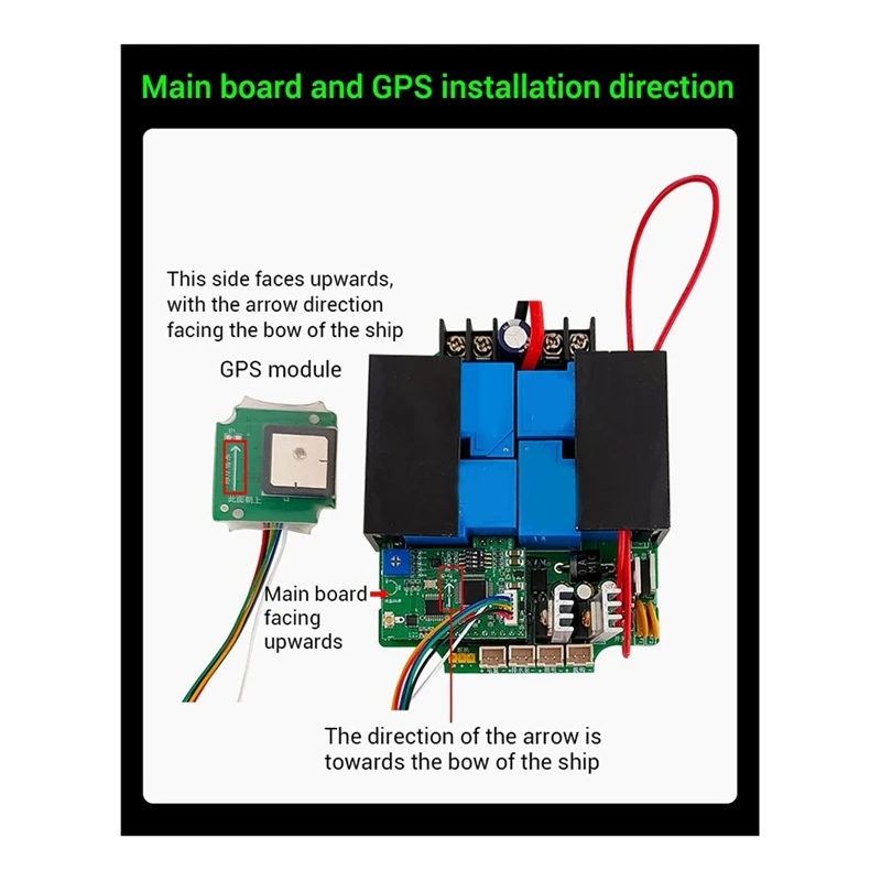 RX40G Wireless Remote Control Kit One-Hand Transmitter Plastic GPS One Click Return For RC Tug Boat