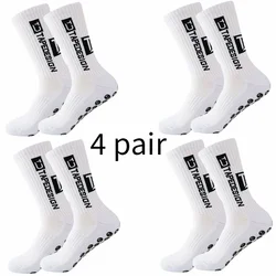 4 Pairs of Non-slip Belt Design Football Socks and Mid-calf   Basketball Sports Cycling Running