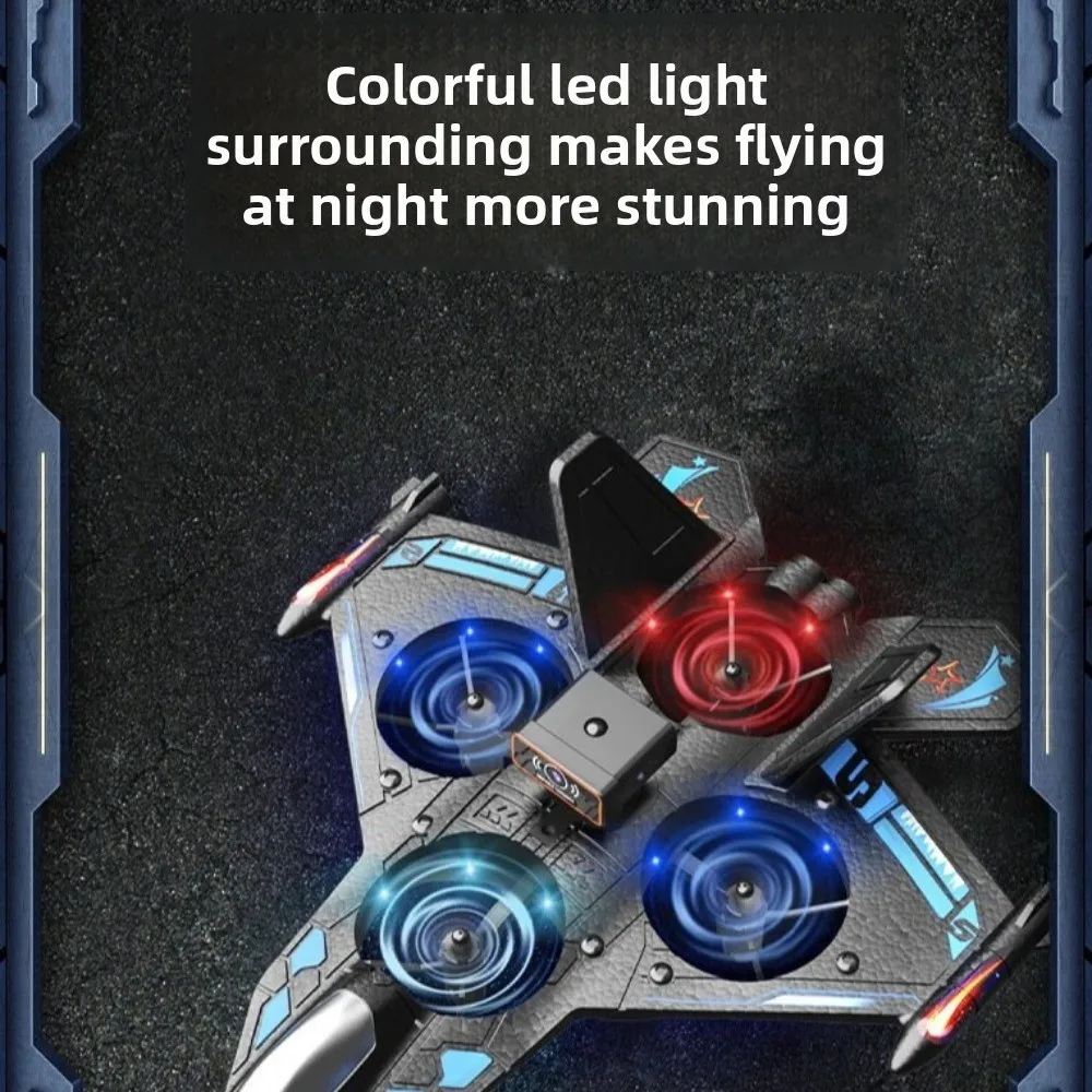 เครื่องบินบังคับวิทยุโฟมรุ่นใหม่ พร้อมไฟ ป้องกันการตก เครื่องบินบังคับวิทยุ เท่ห์ หมุนได้