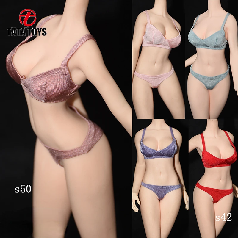 8 Colors 1/6 Female Soldier Solid Color Beauty Bra Underwear Set Accessory Fit 12
