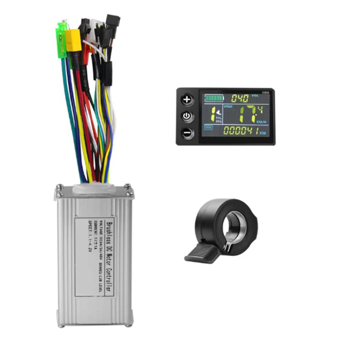 【TODAY-BUY】~@ Three Mode Ebike Sine Wave Controller 6 Tube 36V 48V 17A LCD S866 Color Display for Brushless Wheel Hub Motor
