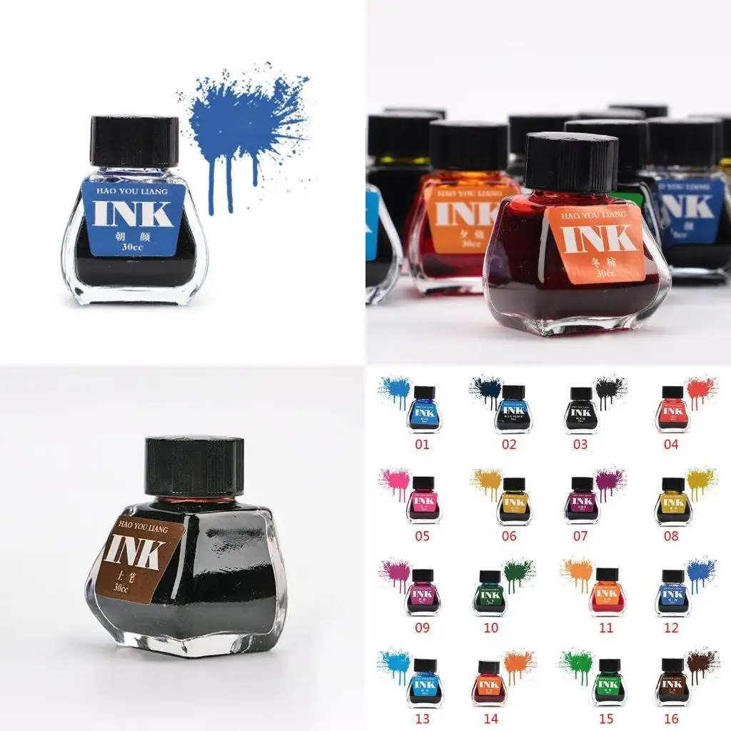 16 Colors Pen 30 Refilling Inks Stationery Home Bedroom Living Room Wall