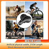 Hollow Breathable Bicycle Saddle Men Women MTB Road Bike Saddle Shock Absorbing Comfortable Big Butt Bike Memory sponge Saddle