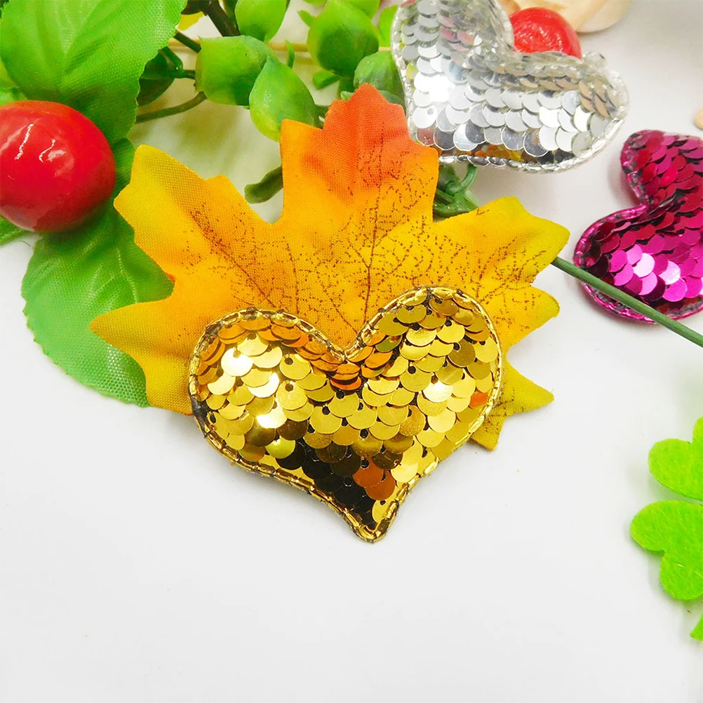 

14 Pcs Heart Shaped Sequin Stickers Self Adhesive Decorative Accessories for DIY Crafts Scrapbooking Gift Bags Treats Party