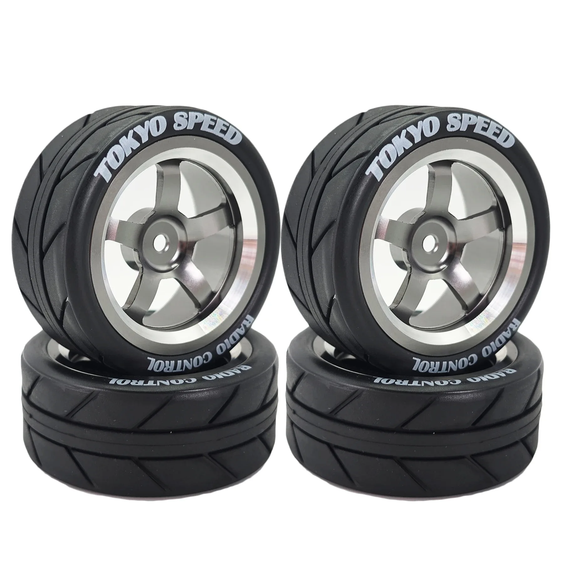 1/10 RC Racing Tires Metal Wheel Rims Hub12mm Hex for 1:10 RC On Road Car Tamiya TT01 TT02 XV01 XV02 PTG-2 TA06 HSP HPI Kyosho