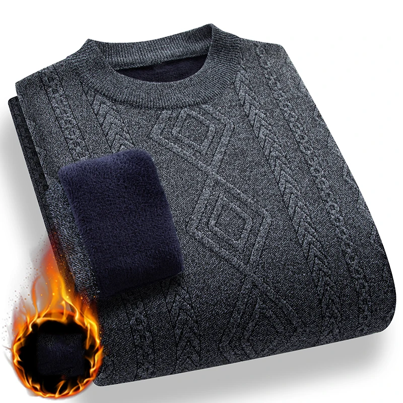Suéter de punto cálido para hombre, ropa para hombre, jerséis, ropa de calle, suéter grueso informal, ropa de moda para hombre, primavera Otoño Invierno
