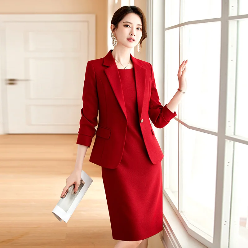 China Humen Wholesale Online Wholesale Multiple Colorful Office Professional Clothes, Suits with Dresses, 2-piece Skirts for Fre