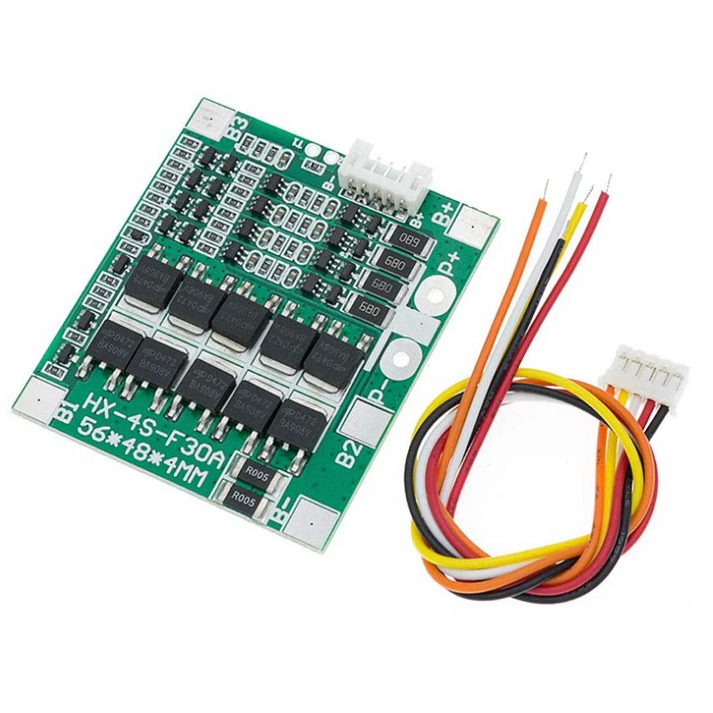 4S 30A 14.8V Li-ion Lithium 18650 Battery BMS Packs PCB Protection Board Balance Integrated Circuits Protection Board