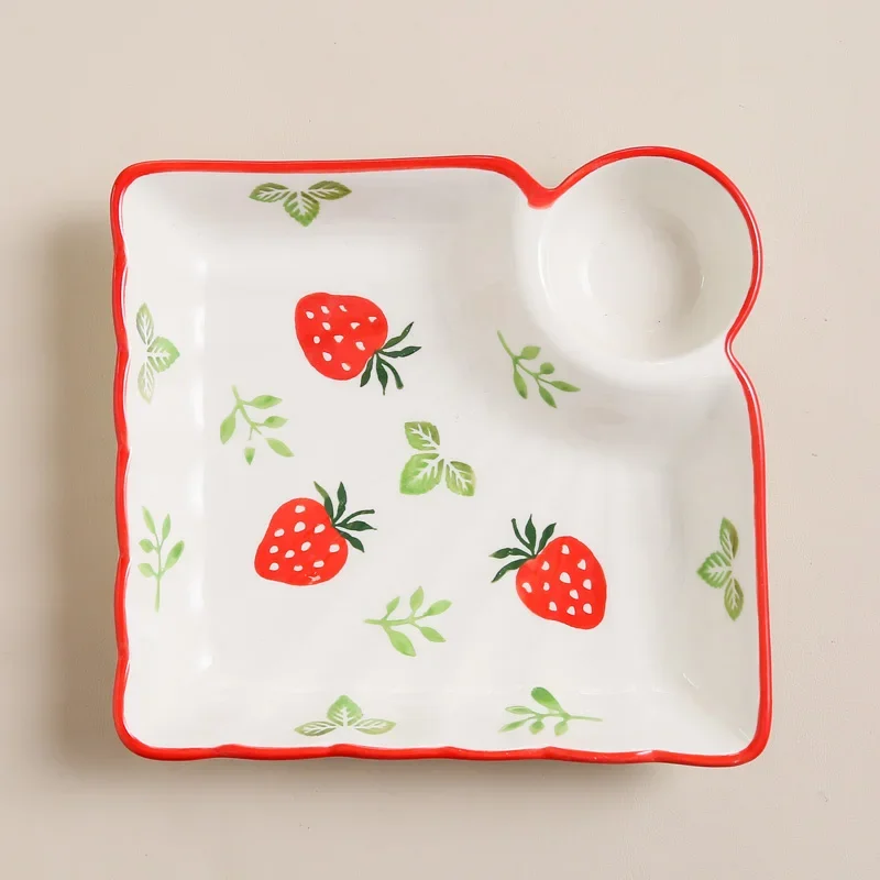 

European Style Plate Sets Baby Parties Ceramic Breakfast Tableware Set Kids Sushi Service Cute Vaisselle Cuisine Dessert Dishes