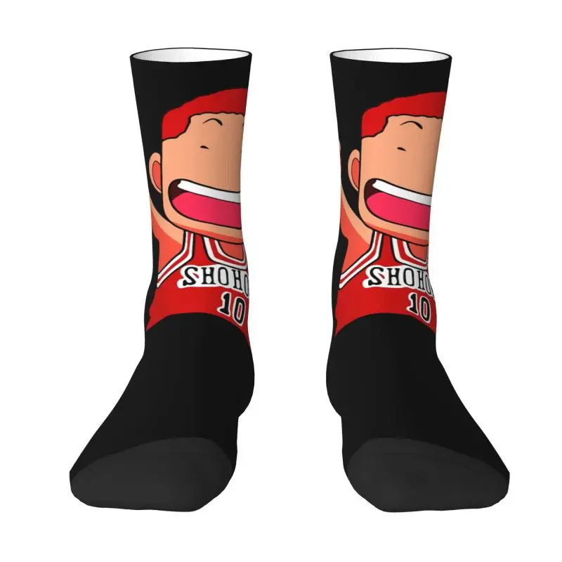 

Модные носки Sakuragi Hanamichi Chibi для женщин и мужчин, теплые носки для баскетбола с 3D принтом, аниме Slam Dunk, спортивные футбольные носки для экипажа