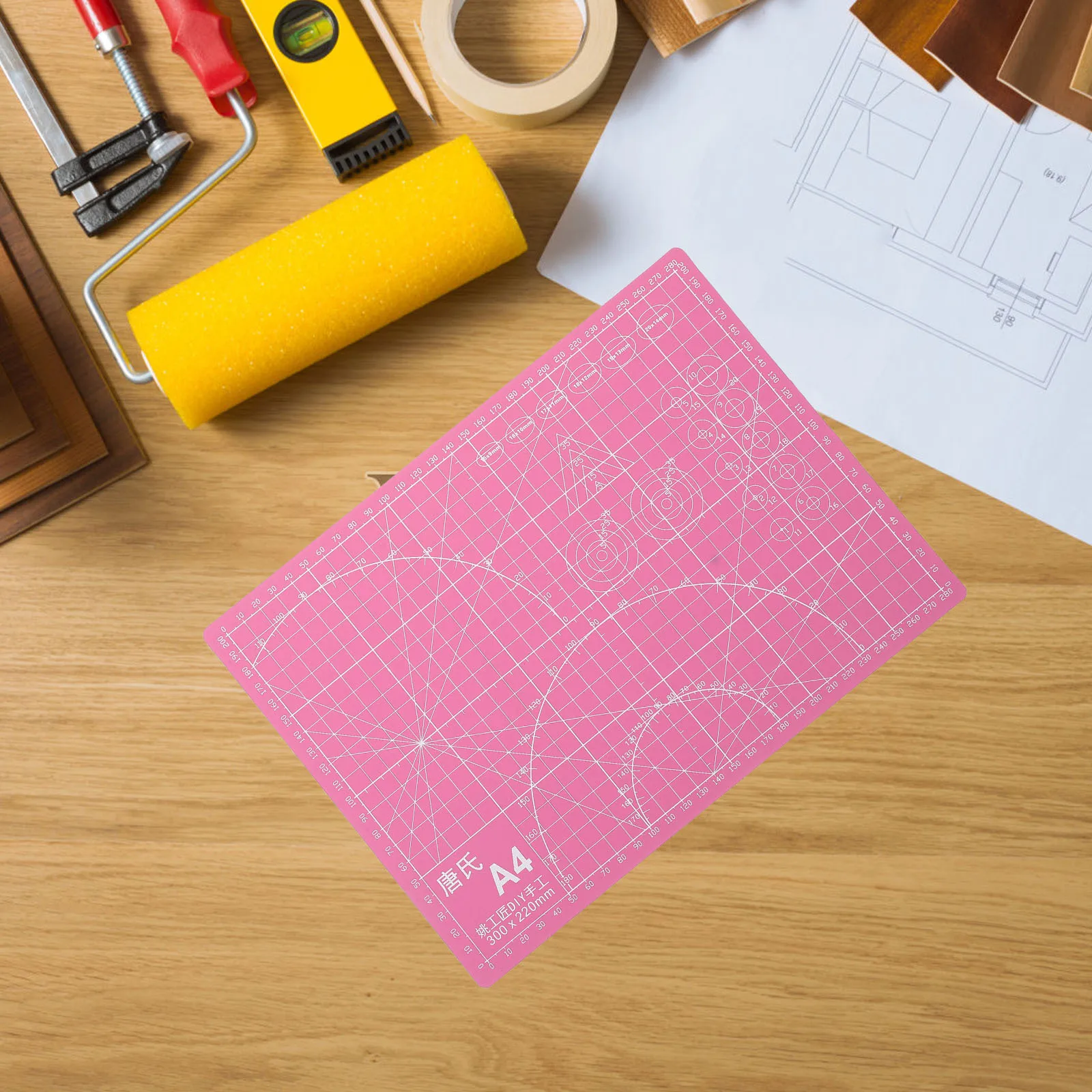 A4 قطع على الوجهين بولي كلوريد الفينيل لوح الحرف لسكرابوكينغ النقش Diy بها بنفسك مشاريع لوحة القطع البلاستيكية المتينة تصميم سلس