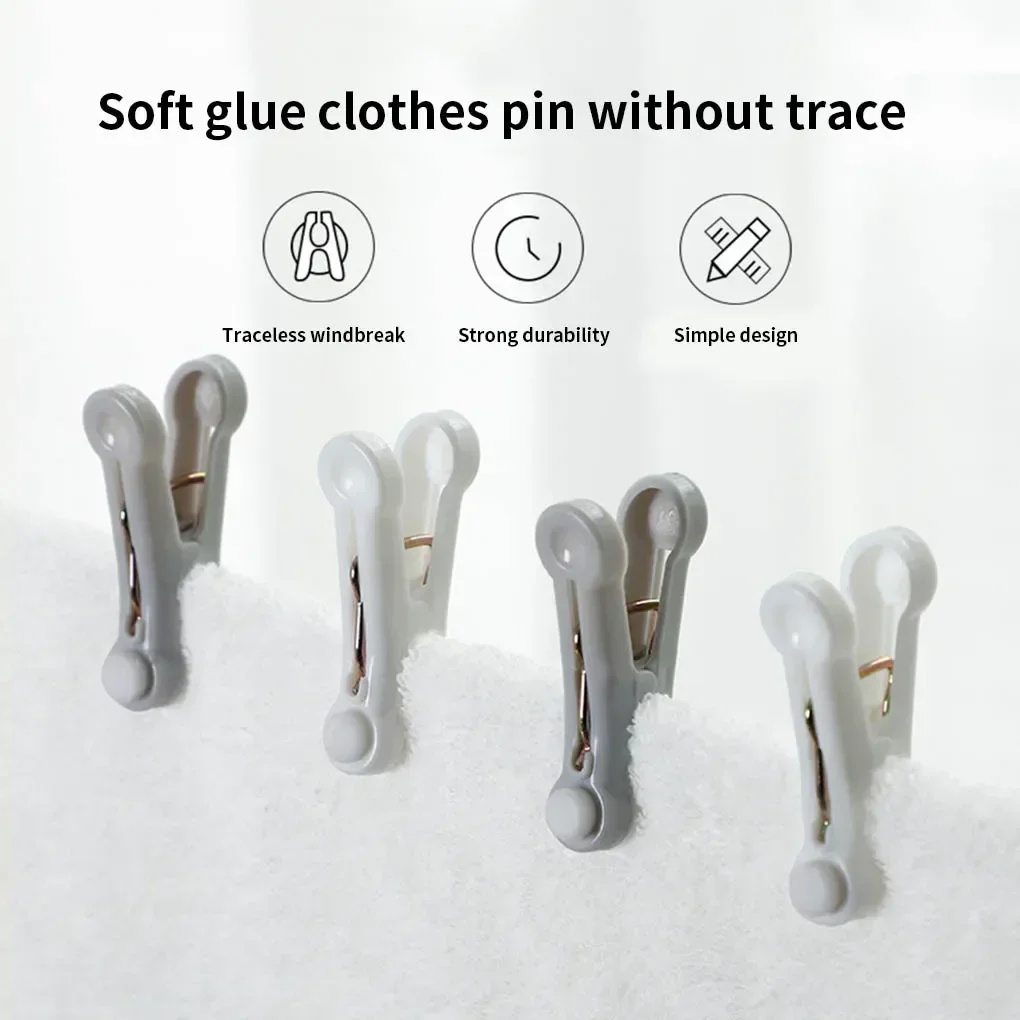 

Pegs Clips Clips Household Hanging Laundry 16pcs Non-marking Clothes Qiult Multifunctional Anti-wind