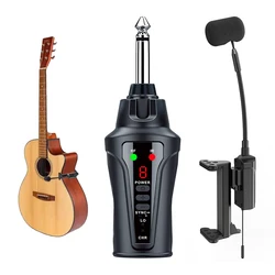 Acemic JT-5 Wireless Acoustic Guitar Microphone System, UHF Condenser for Guitarist Playing Studio Recording Stage Performance