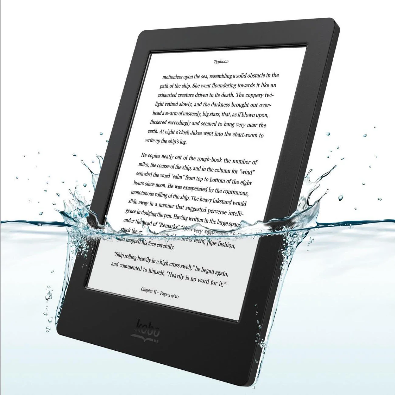 KOBO Aura H2O 6.8インチ Koboリーダー 256PPI IP67防水 1430x1080
