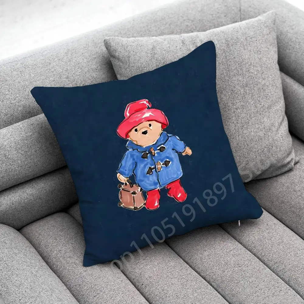 لندن P-Paddington الدب رمي كيس وسادة ل 30x30 سنتيمتر 40x40 سنتيمتر 45x45 سنتيمتر 50x50 سنتيمتر 55x55 سنتيمتر مربع أريكة المخدة قذيفة