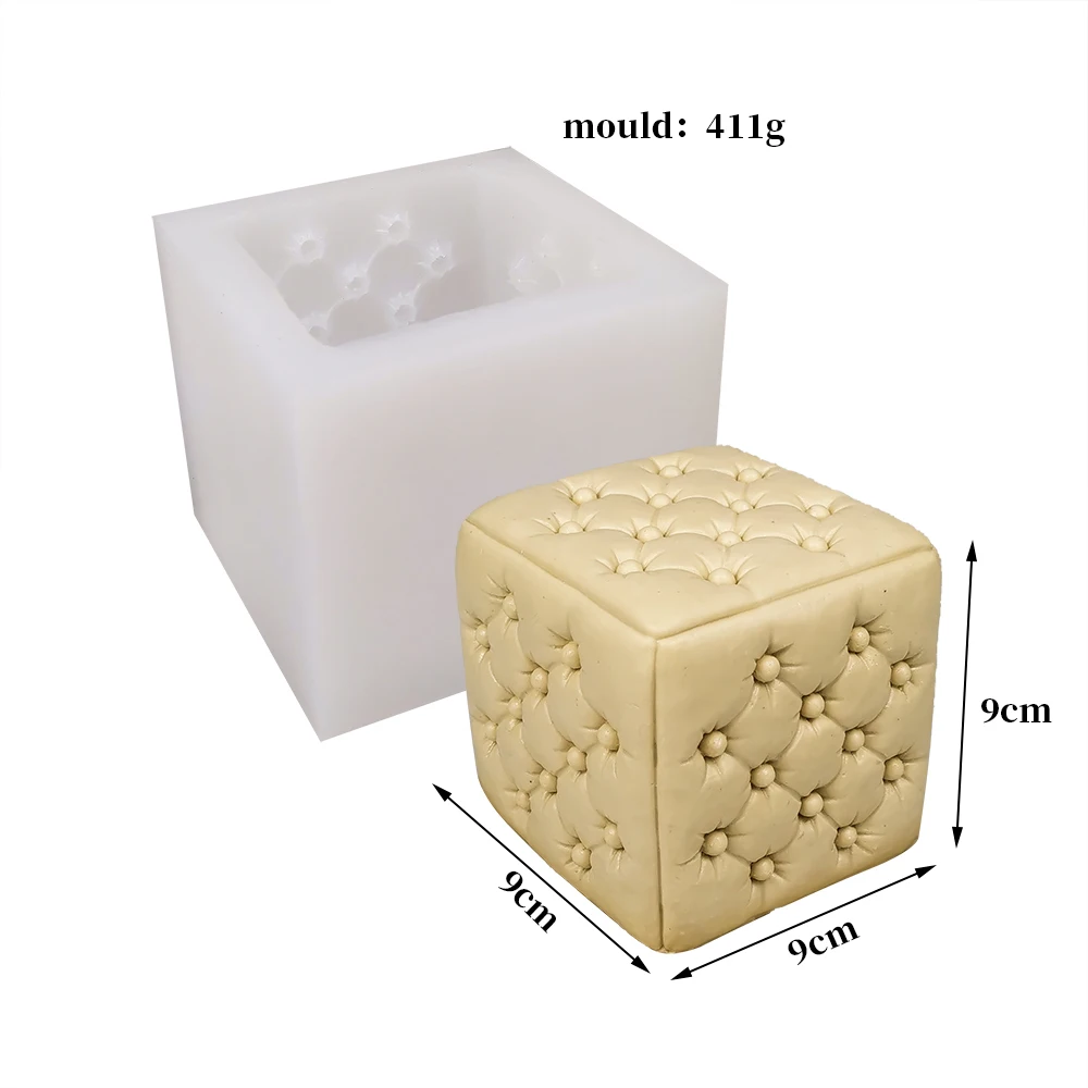 

LZ050 Simulation Sofa Homemade DIY Silicone Moulds 3D Leather Sofa Seat Clay Resin Moulds PRZY