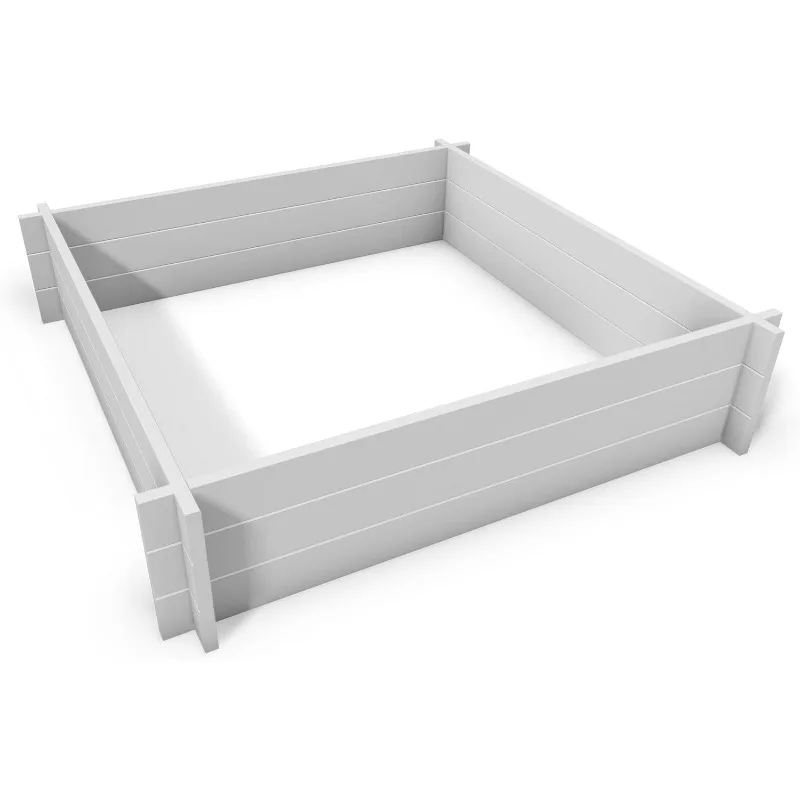 

Hudson 48"W x 48"L Screwless Vinyl Garden Bed, White