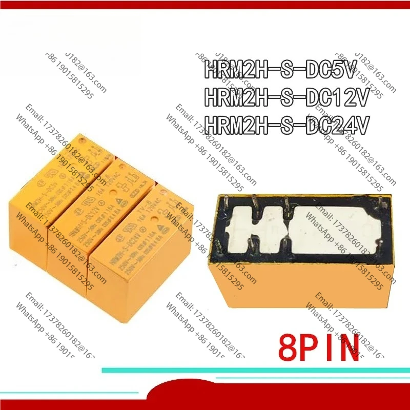 

10 шт./лот, 100% оригинальное новое реле HRM2H-S-DC5V HRM2H-S-DC12V HRM2H-S-DC24V HRM2H-S-DC12V-C HRM2H-S DC12V C 16A 8PIN