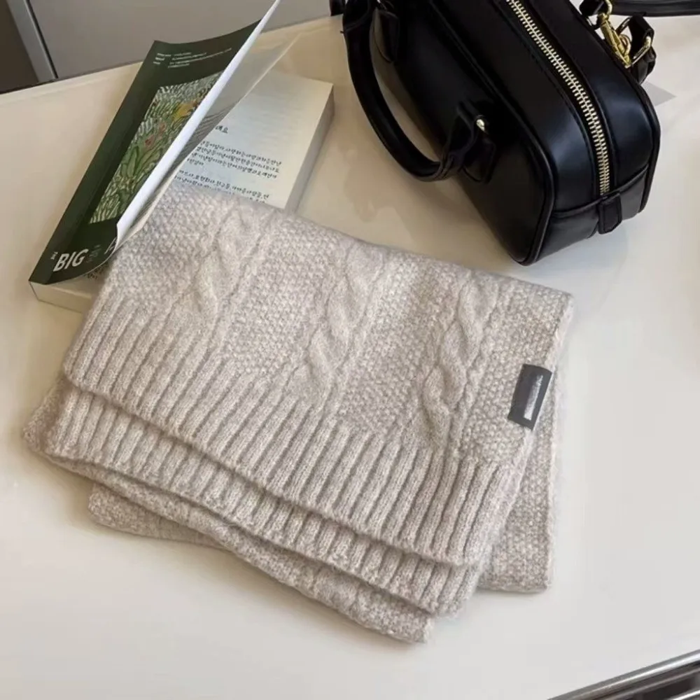 

New Knitted Neck Warmer Windproof Coldproof Neckerchief Versatile Solid Color Neck Wraps Gift