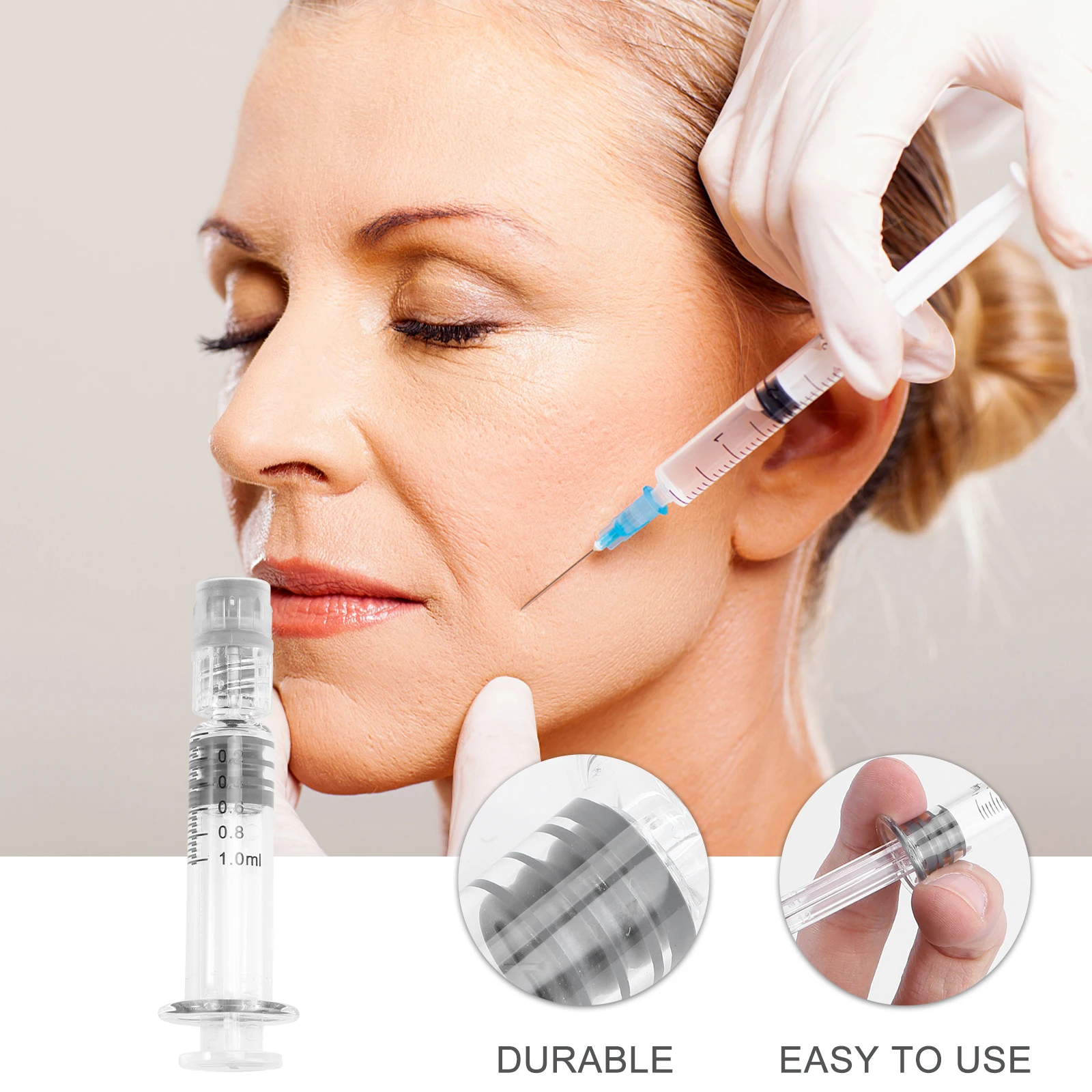 

10pcs 1Ml Disposable Glass Luer Lock Precision Medical Measuring For Clinic Dispensing Ink Lubricant