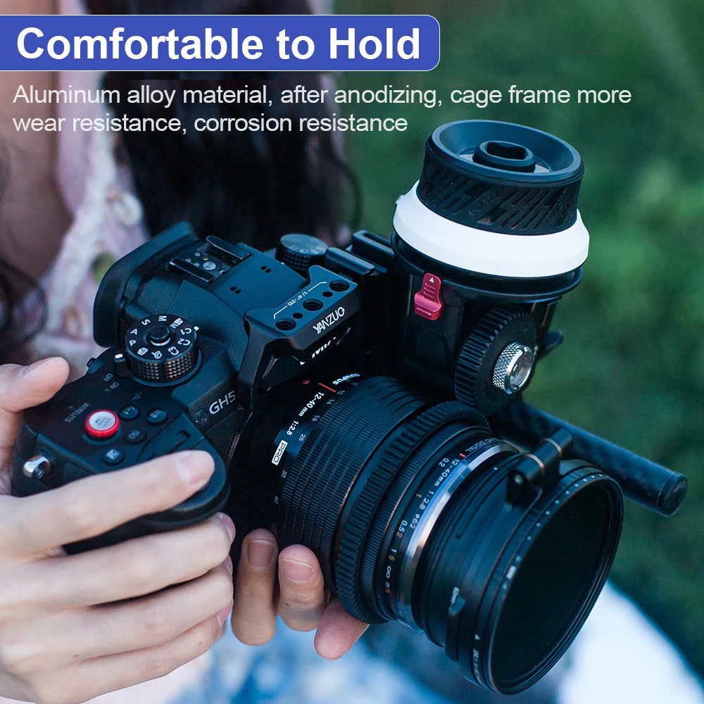 YANZUO Camera Expansion Metal Protective Frame for LUMIX GH5 Camera Rabbit Cage Gh5 Stabilizer for Horizontal Vertical Shooting
