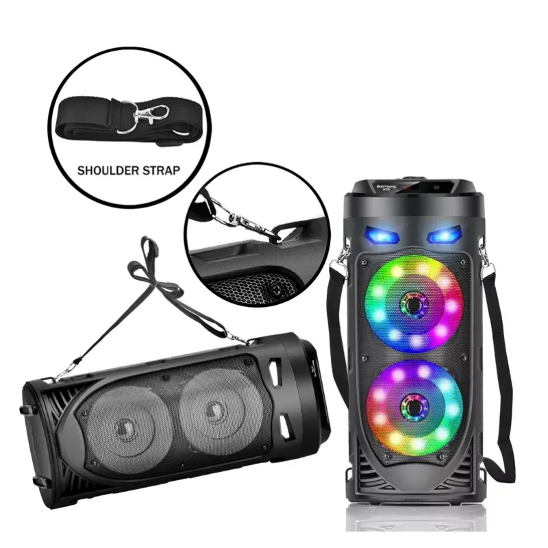 Multi-function Wireless Outdoor Subwoofer Party Performance Bluetooth Speaker Mobile KTV Colorful Lighting Effect U Disk Audio