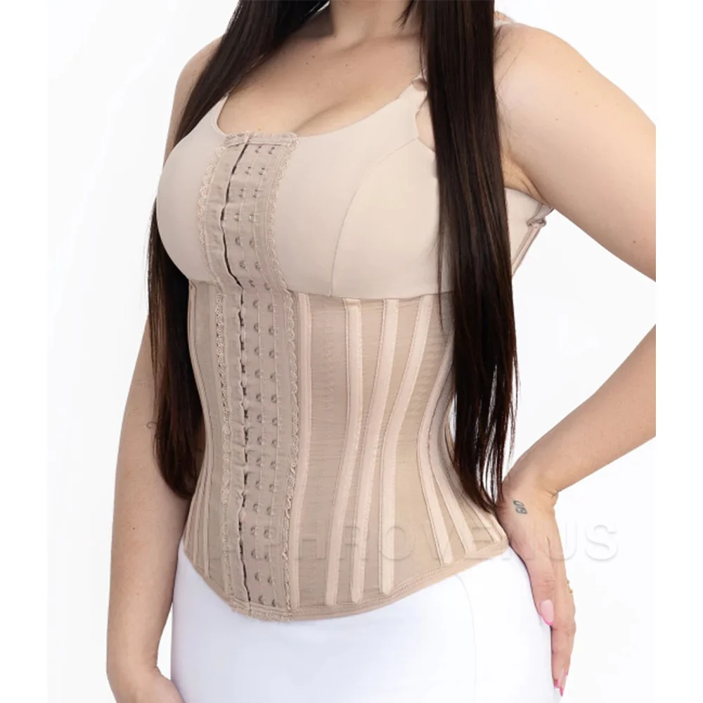 Corset colombien à haute compression, sangles fines initiées, vêtements en Y avec os et yeux crochets, correction de posture