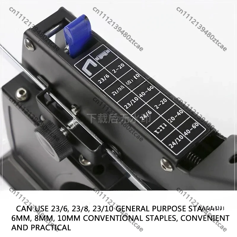 SH03 Heavy Duty Book Binding Stapler, Rotatable Middle Seam Saddle Stitch Long Reach Stapling Machine