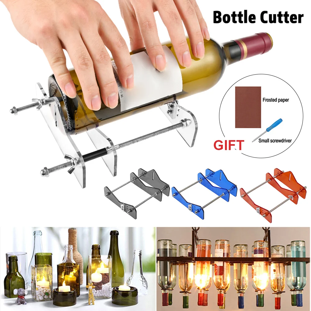 

Glass Bottle Cutter Acrylic Adjustable DIY Bottle Cutting Machine for Wine/Beer Bottles Making Recycle Tool sturdy