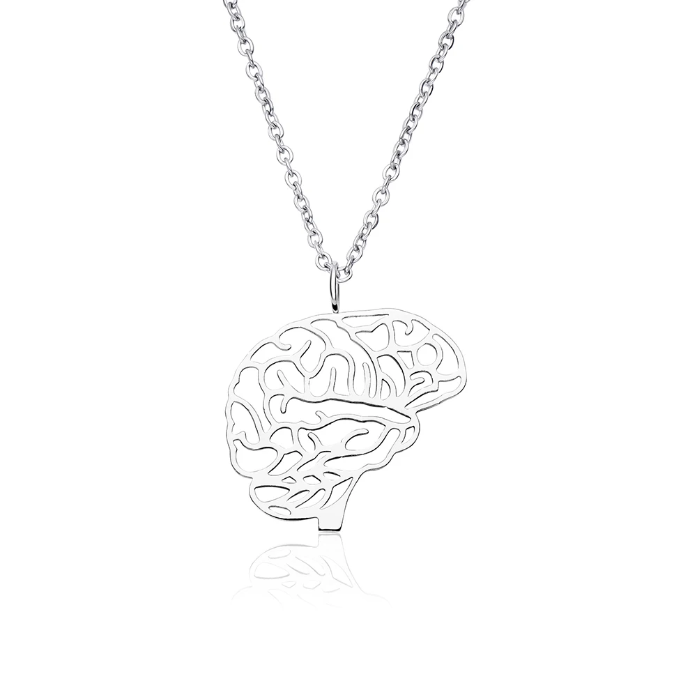 

Medical Aesthetics Brain Pendant Necklace Creative Hollow Jewelry Hospital Research Biology Souvenir Gift
